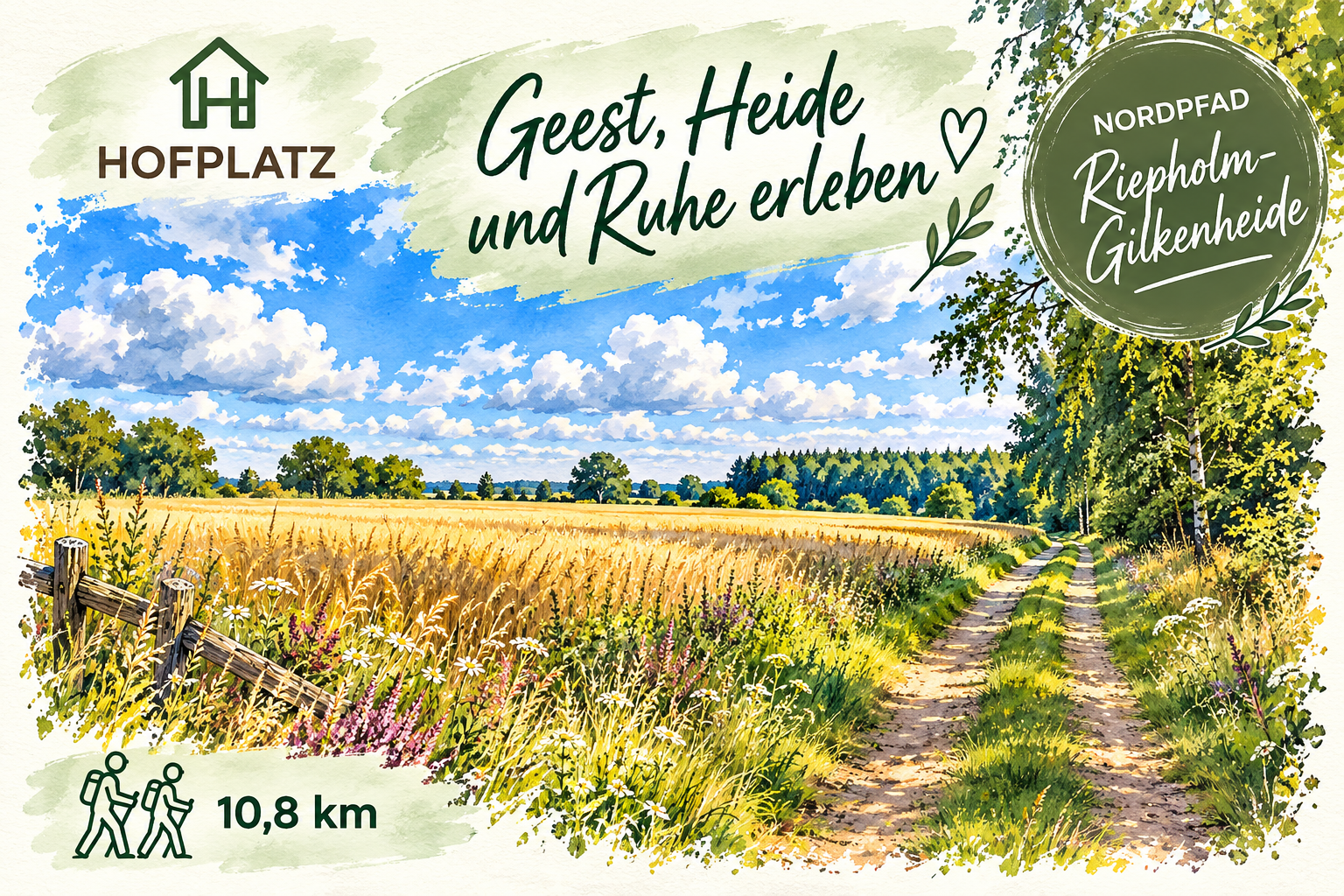 Heide- und Geestlandschaft bei Riepholm